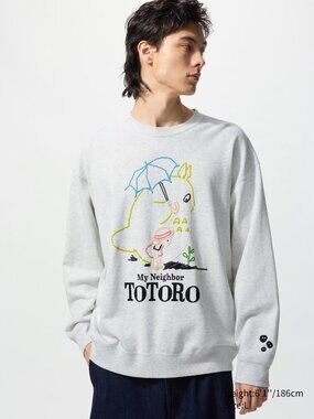 NWT Uniqlo Studio Ghibli my neighbor totoro gray Sweatshirt Size XL